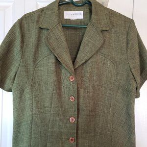 Sag harbor shortsleeve jacket olive green